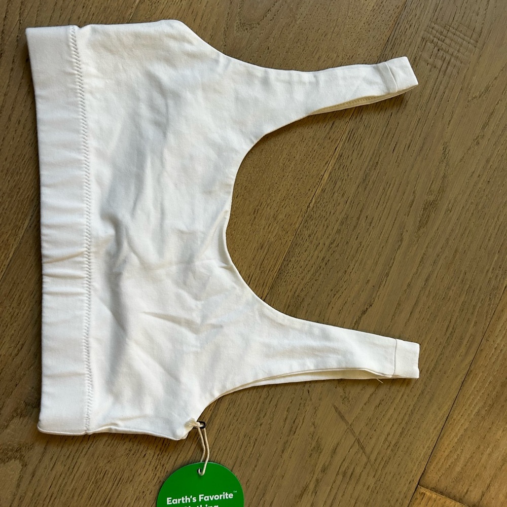 Women’s white double scoop bra